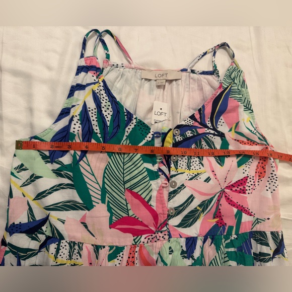 NWT Ann Taylor Loft Tropical Strap Dress - Picture 8 of 9